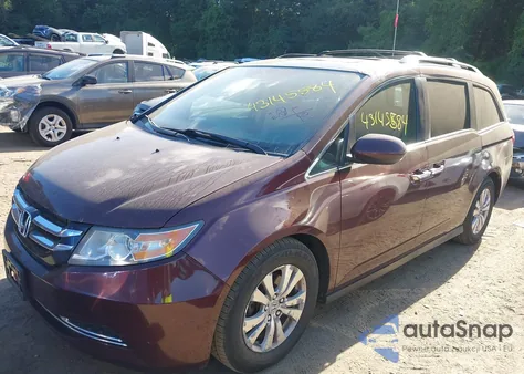 2014 Honda Odyssey Ex-L z USA, uszkodzony, nr VIN 5FNRL5H68EB127060